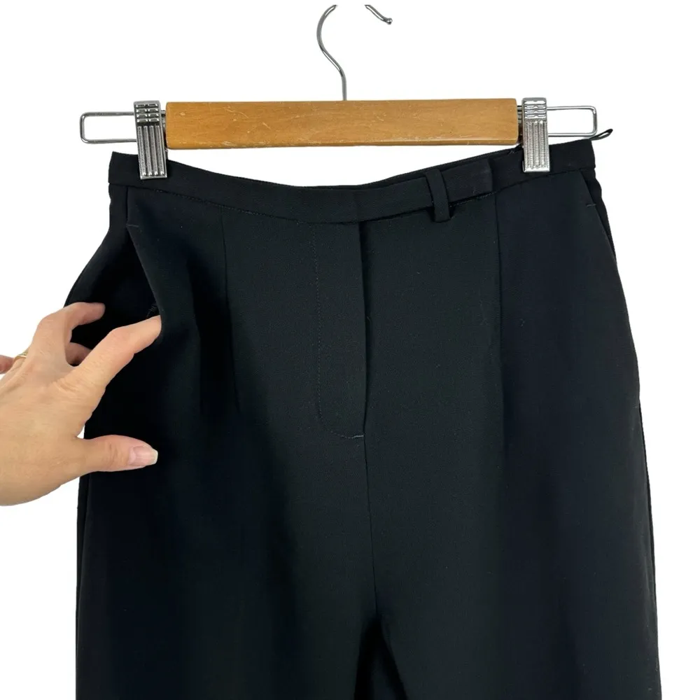 Aritzia Babaton Black Elton Pants Cropped Ankle Zip Size 0 Office Career Job - Image 3