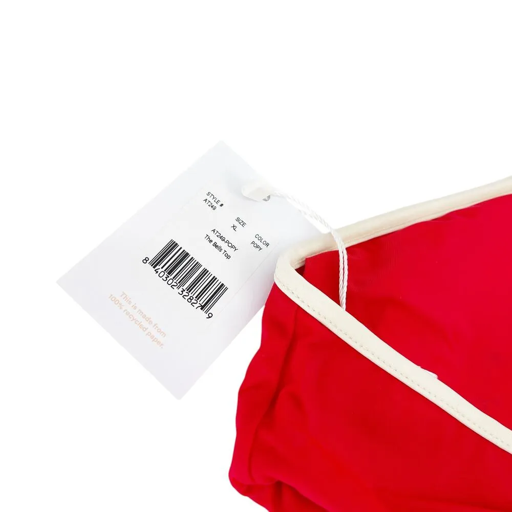 Andie Swim The Bells Bikini Top Red Poppy Size XL New With Tags! - Image 4