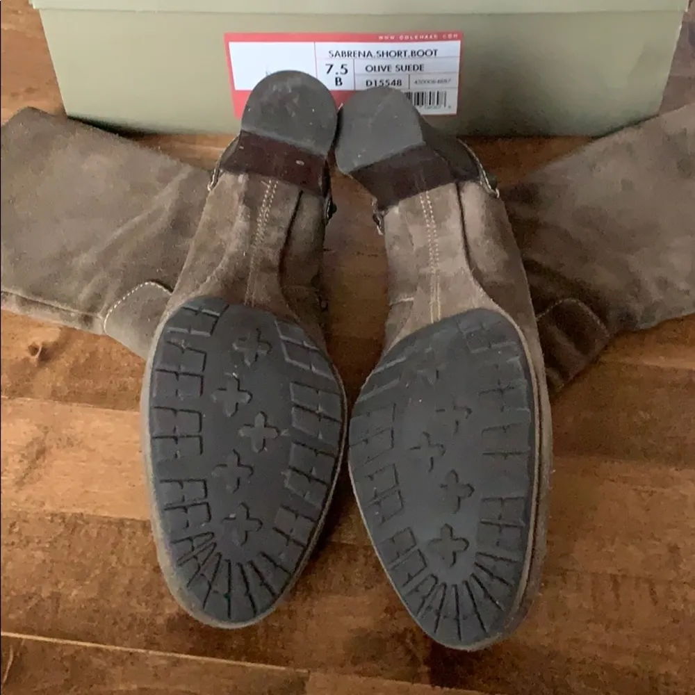 olive suede Sabrena boot - Image 8