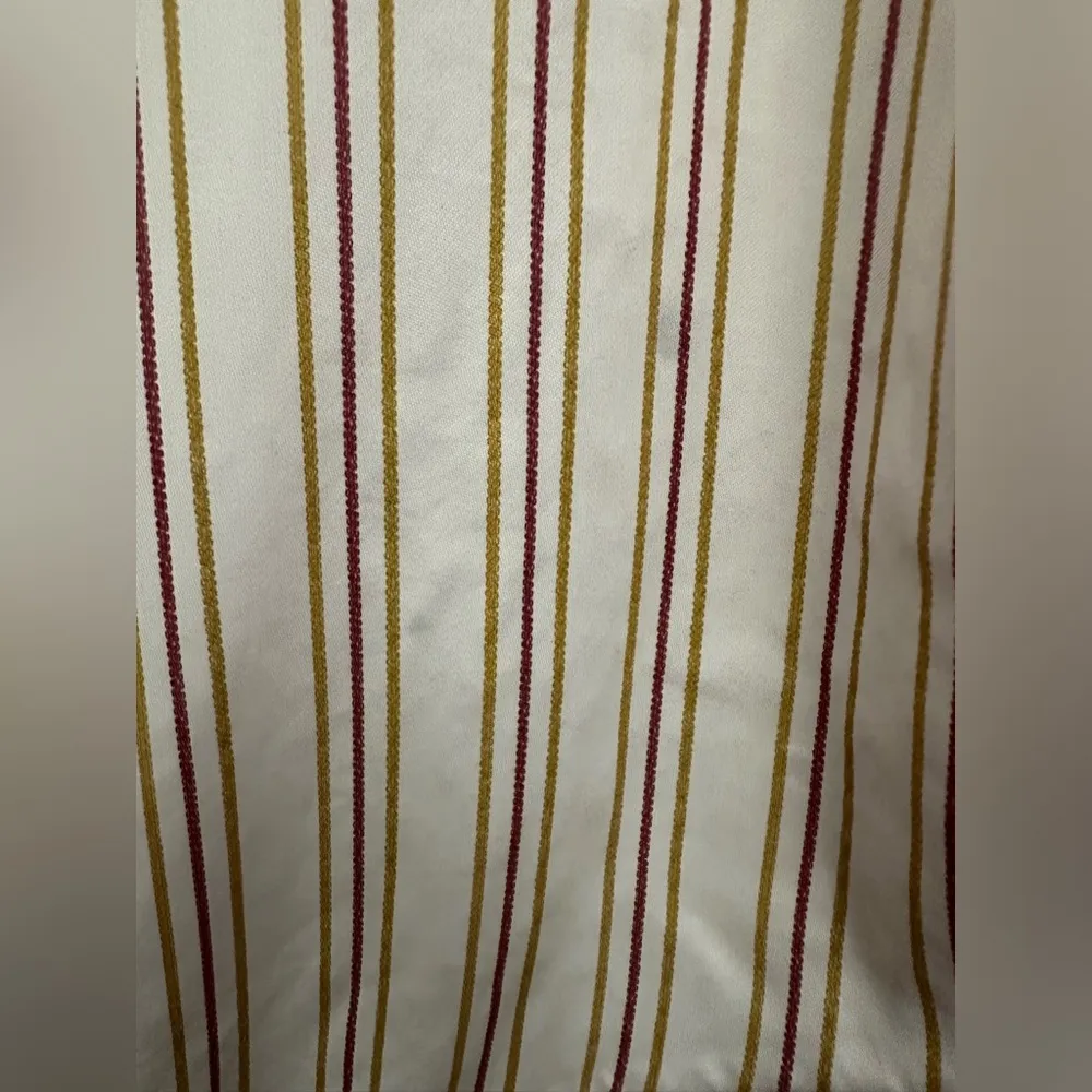 Victoria Beckham Striped Silk Viscose Blouse Size 4 Collared Button Up - Image 3