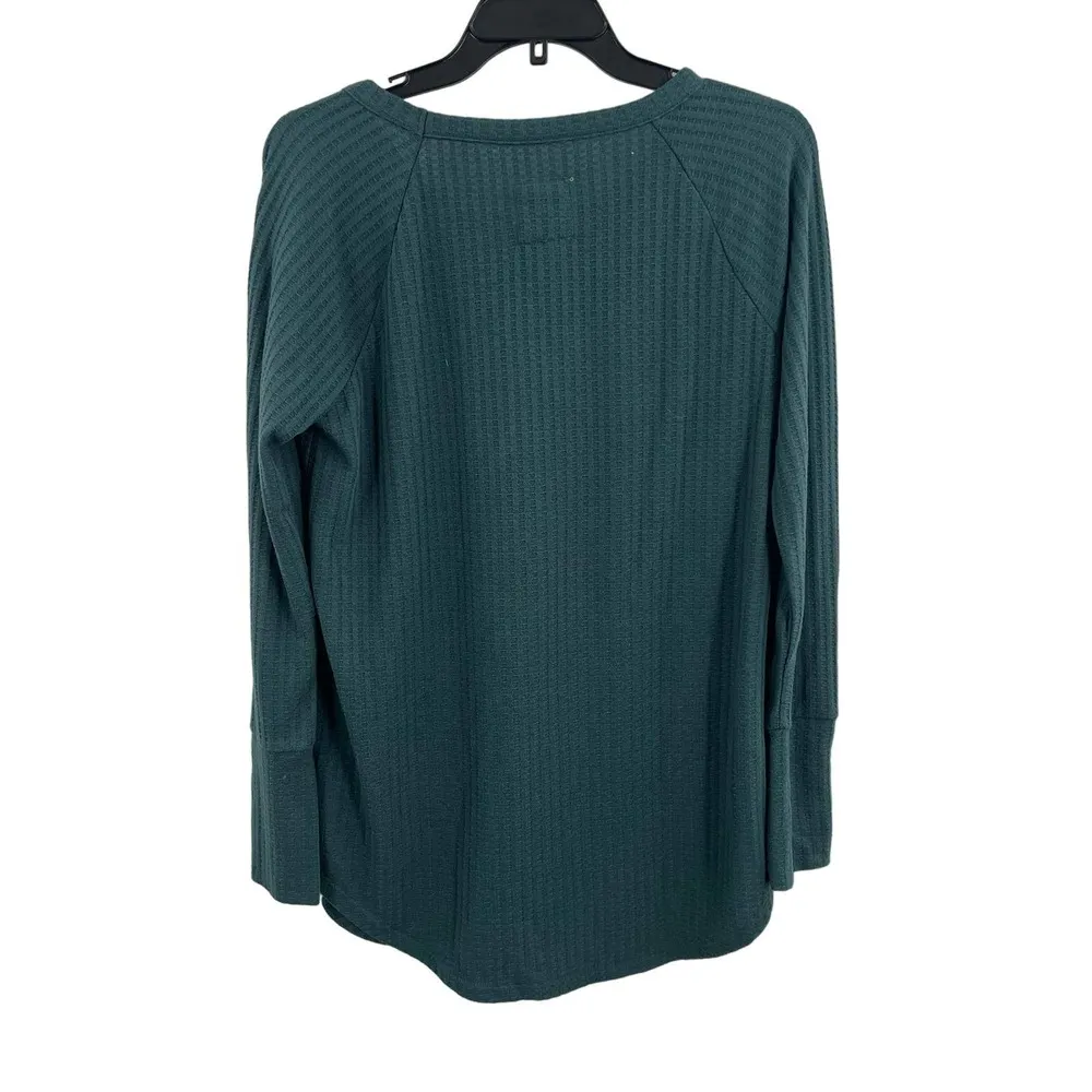Chaser Blue Green Waffle Knit Thermal Size Large - Image 3