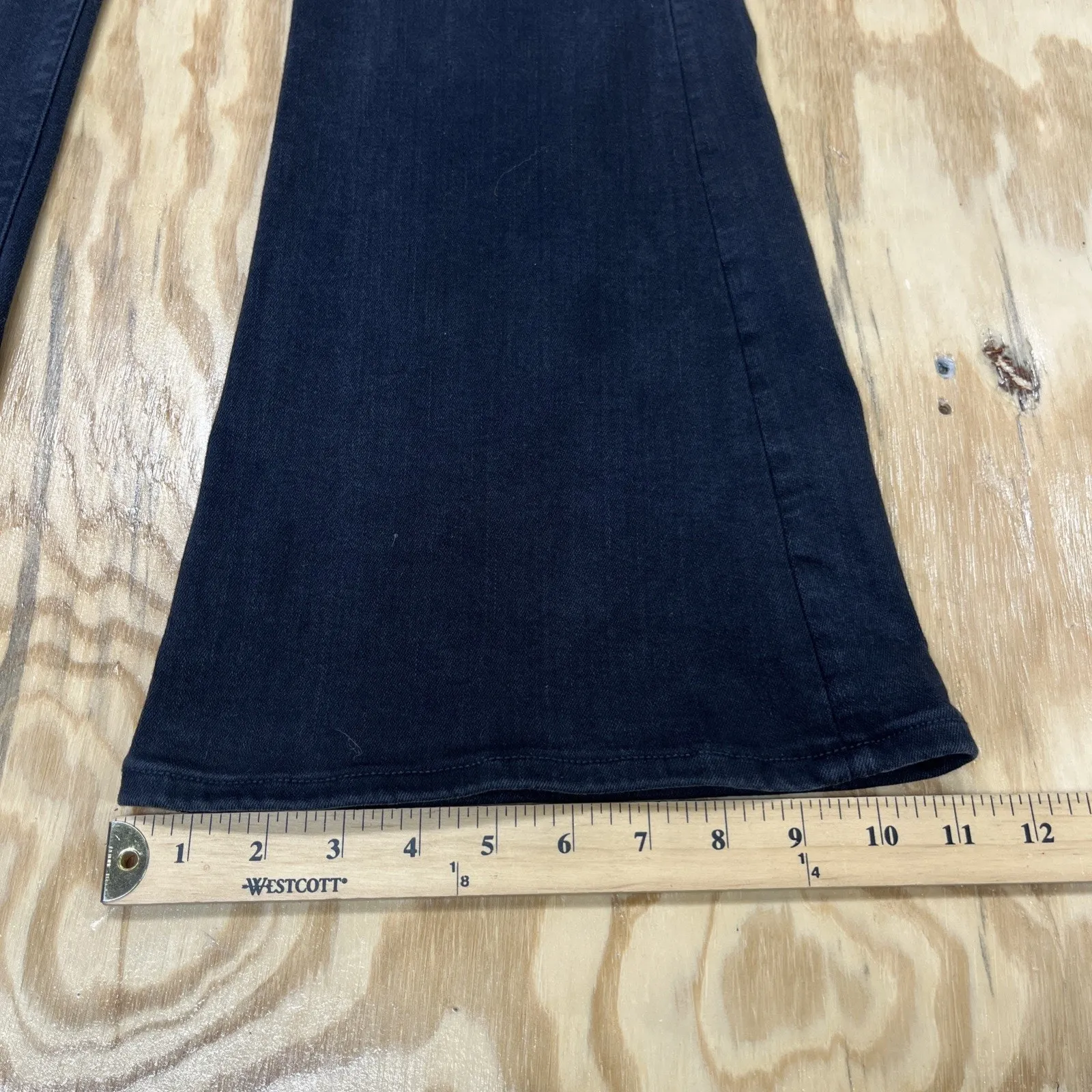 American Eagle Curvy Highest Rise Flare Jeans Black Women's Size 6 Stretch Boho - Image 10