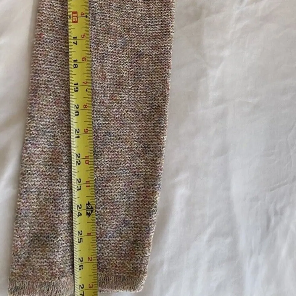 Billabong Loose Knit Women’s Sweater Shirt Size Small Crop Multicolor Pink/Peach - Image 8