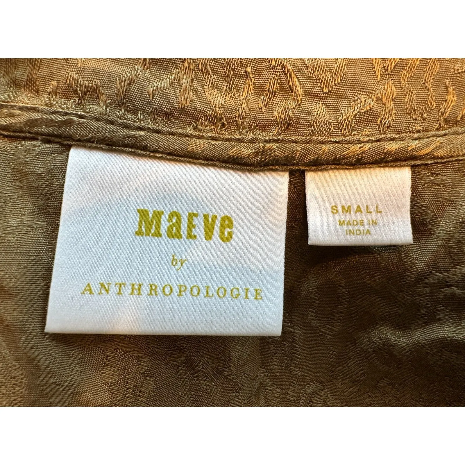 Meave by Anthropologie Cropped Silky Bomber Jacket Size Small - Image 4