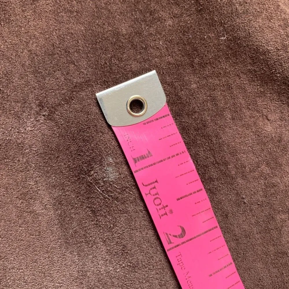 Vintage Valerie Stevens Pants Chocolate Brown Suede Leather High Waisted - Image 9