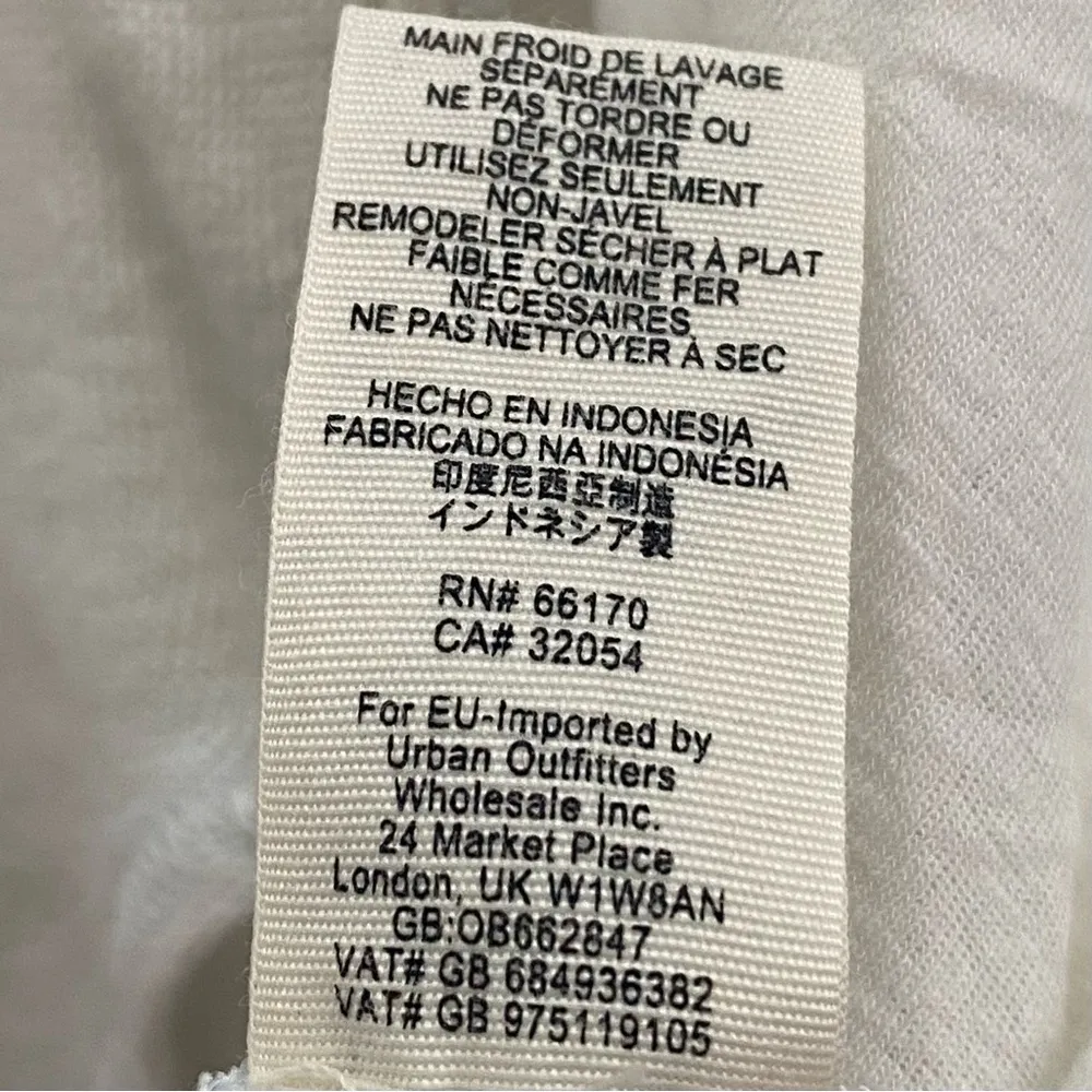 FREE PEOPLE We The Free Never Give Up Oversized Top V Neck Tee in Ivory White XS - Image 9