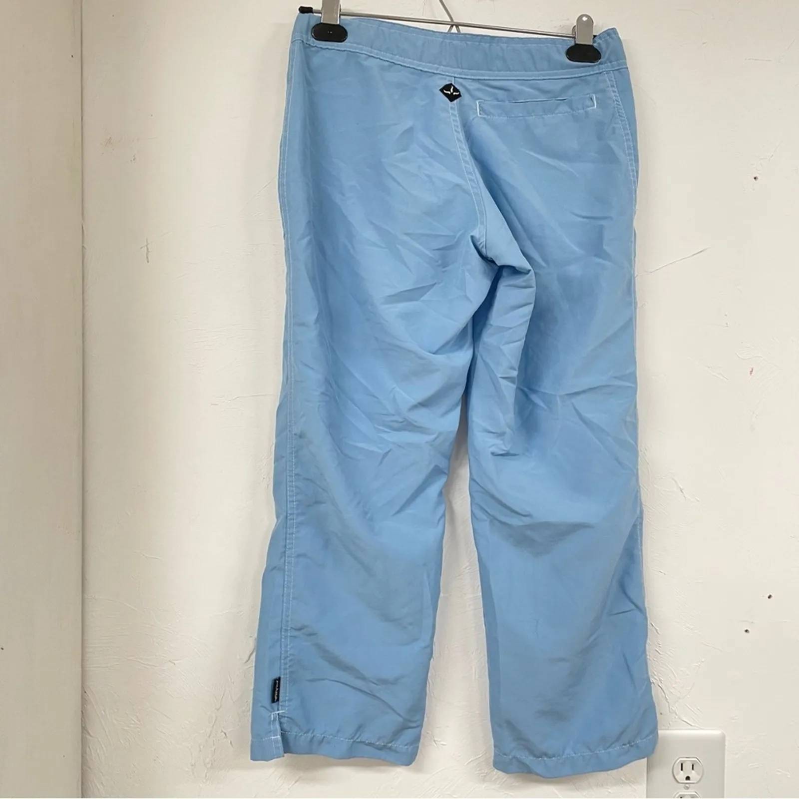 Prana Baby Blue Womens Wide Leg Cropped Hiking Pants XS Adjustable Waist Outdoor - Image 7