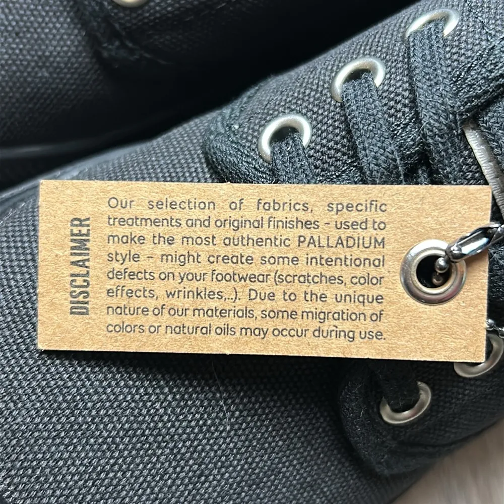 Palladium Pampa Black Oxford Sneakers Classic Low-Top Design Size 5 - Image 10