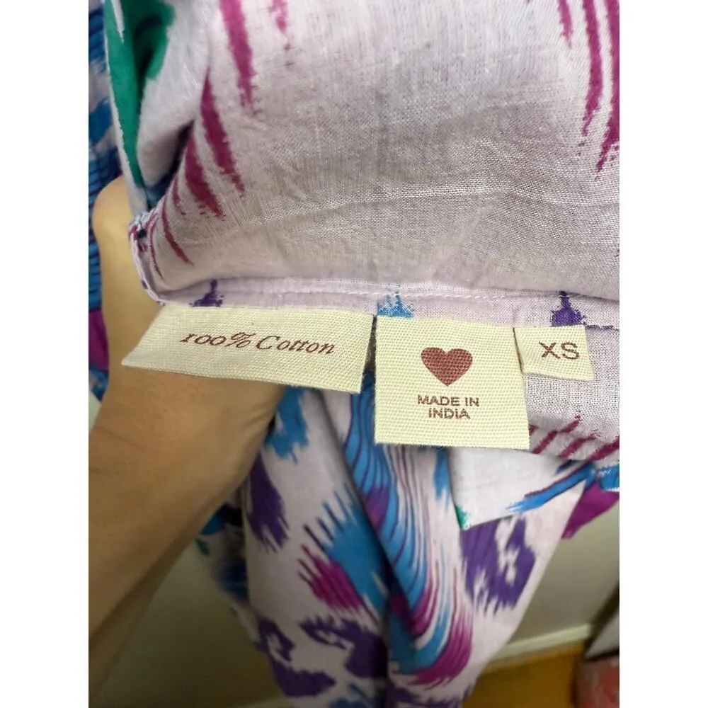 Alix of Bohemia Celeste Oasis Ikat Dress NWT Sz. XS Purple - Image 9