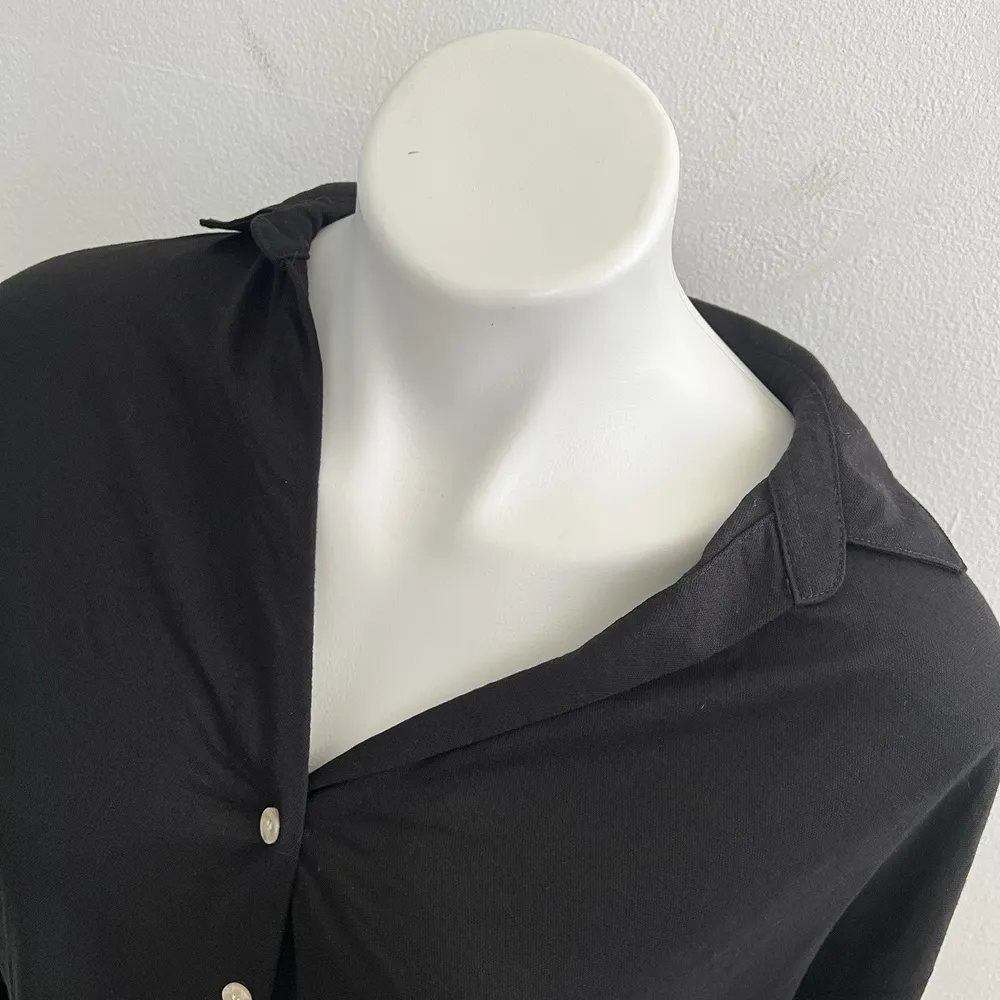 Magaschoni  Relax Fit Roll Tab Sleeve Collared Button Down Shirt top MEDIUM NWOT - Image 3