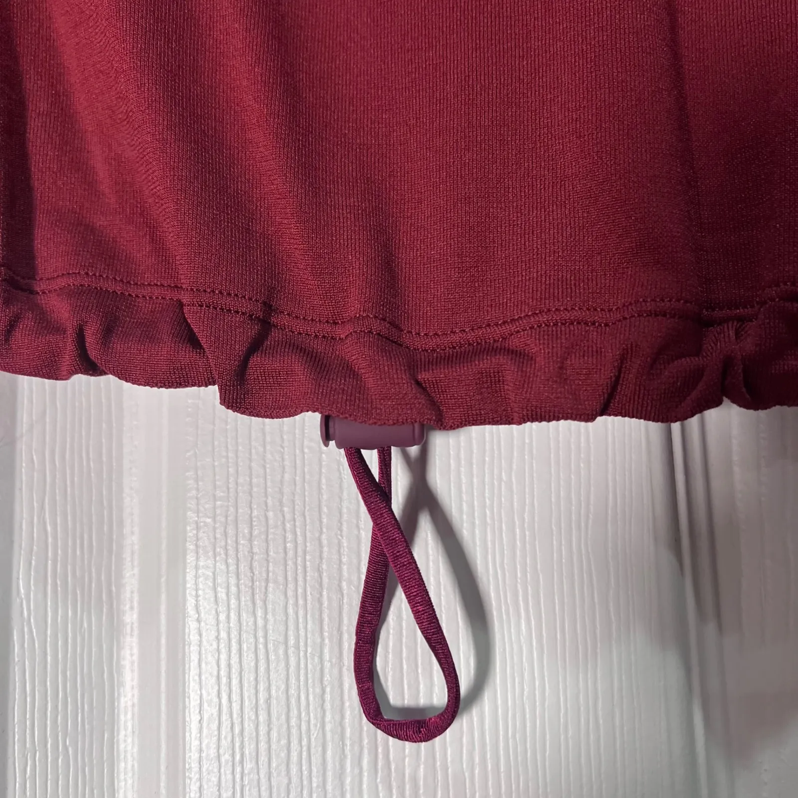 Gymshark Burgundy Red Sweat Seamless Long Sleeve Crop Top XLL Plum Pink Workout - Image 2