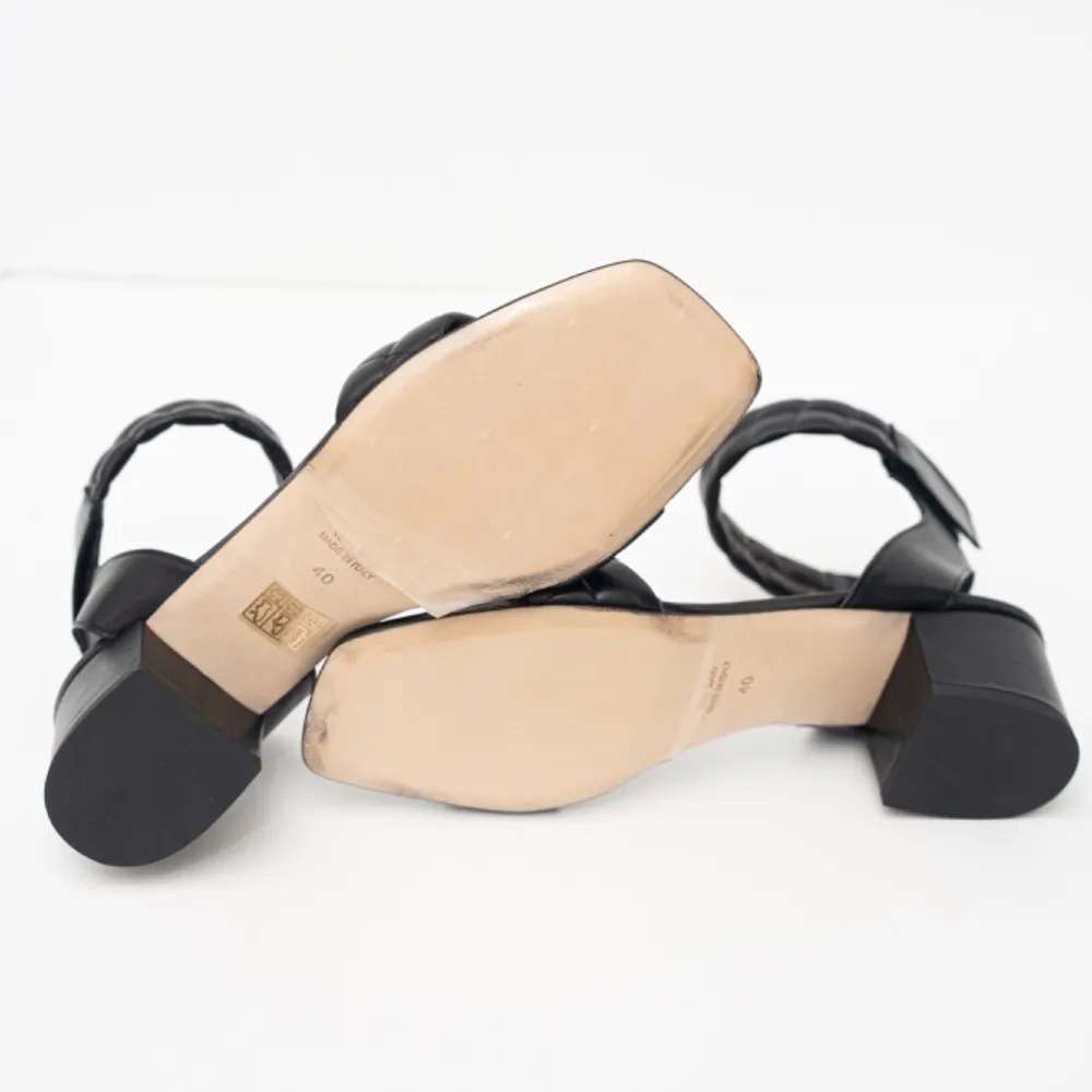 La Canadienne Rover Quilted Puffy Leather Sandal Black Size 9.5 - Image 3