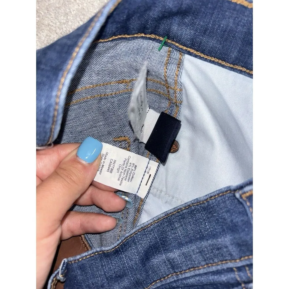 Madewell 10"‎ High Riser Skinny Jeans Size 25 Distressed Hem Button Fly - Image 4