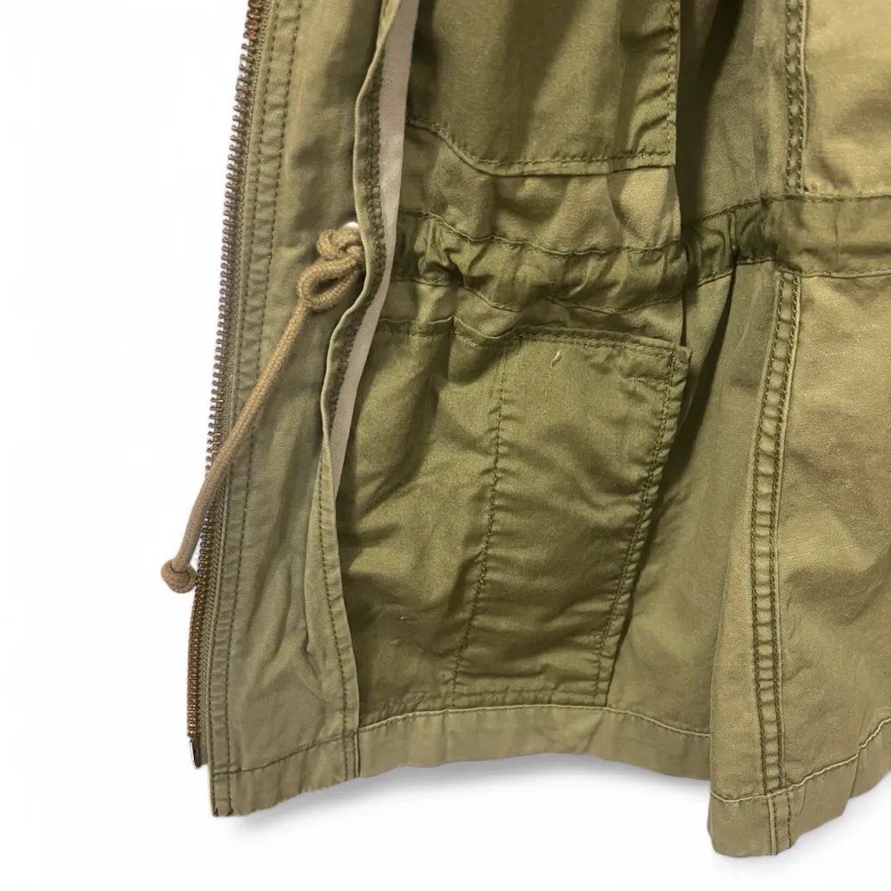 Women's Army Olive Green Military Utility Jacket Surplus Fleet Small - Image 4