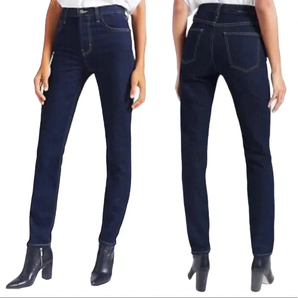 Current Elliott Jeans The Stovepipe High Waist Jean Size 26 Dark Wash NWT - Image 2