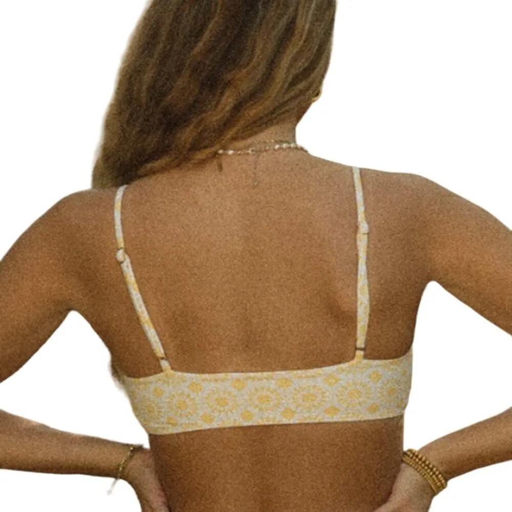 Honey Goldie Bralette Swim Top in Goldie Yellow, Size L​​​ Yellow Size L - Image 2