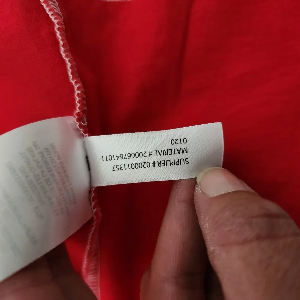 Lauren Ralph Lauren red white stripe tee size large - Image 7