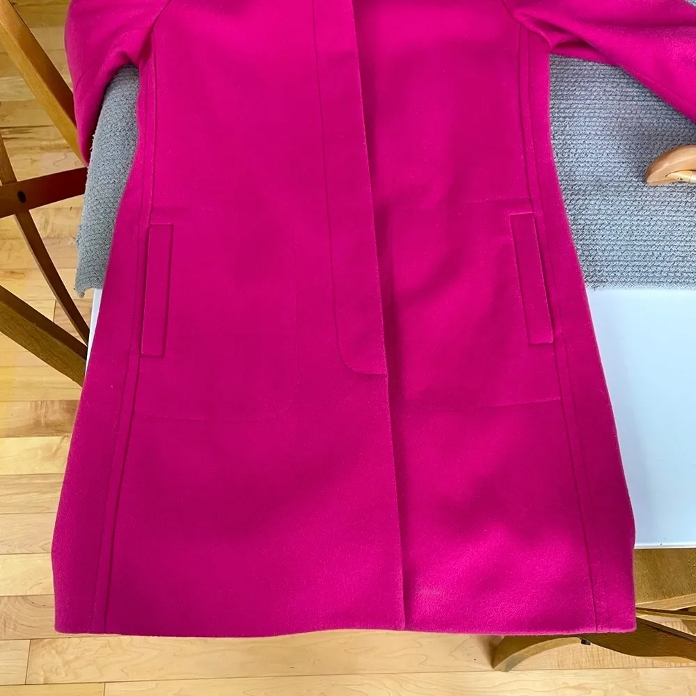 J. Crew Pink Lady Day Coat Wool Jacket Thinsulate Lined Size Small - Image 8