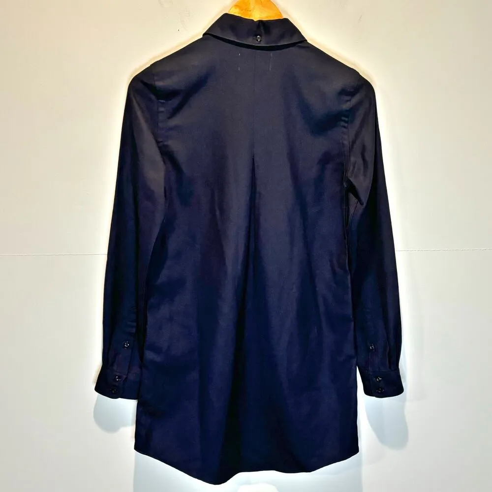 Trovata Marin Navy Long Sleeve Shirt Dress - Image 2