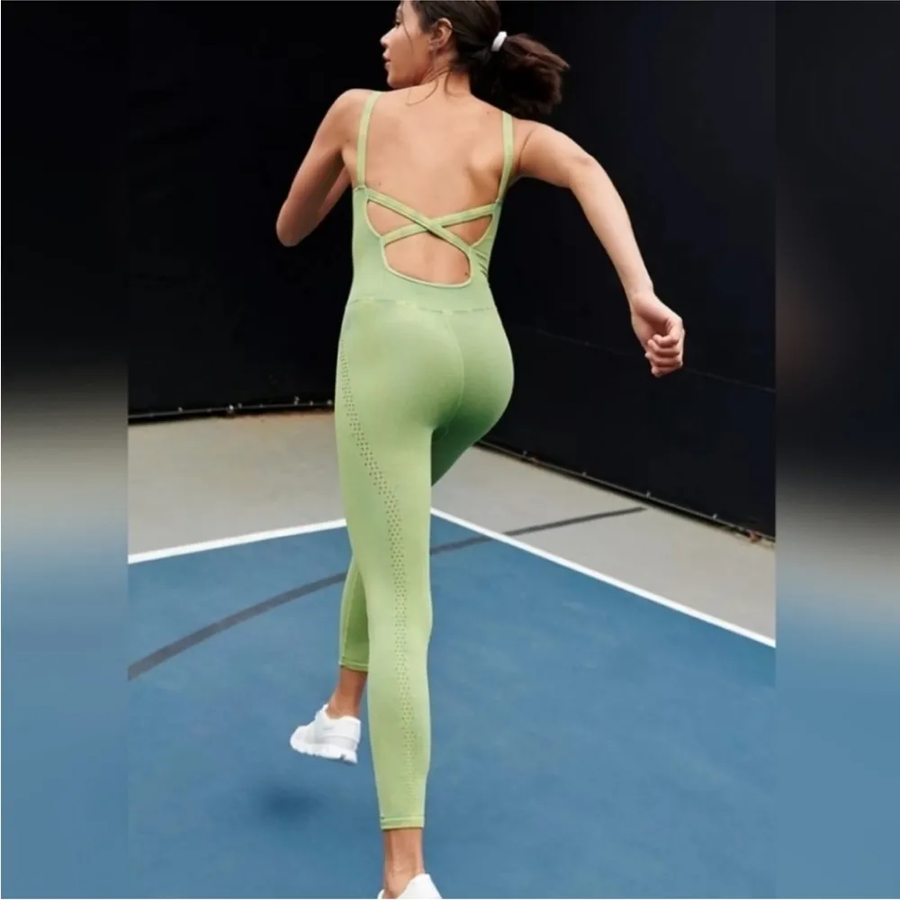 NWOT FP Movement Good Karma Onesie Size XS/S in Disco Lime - Image 3