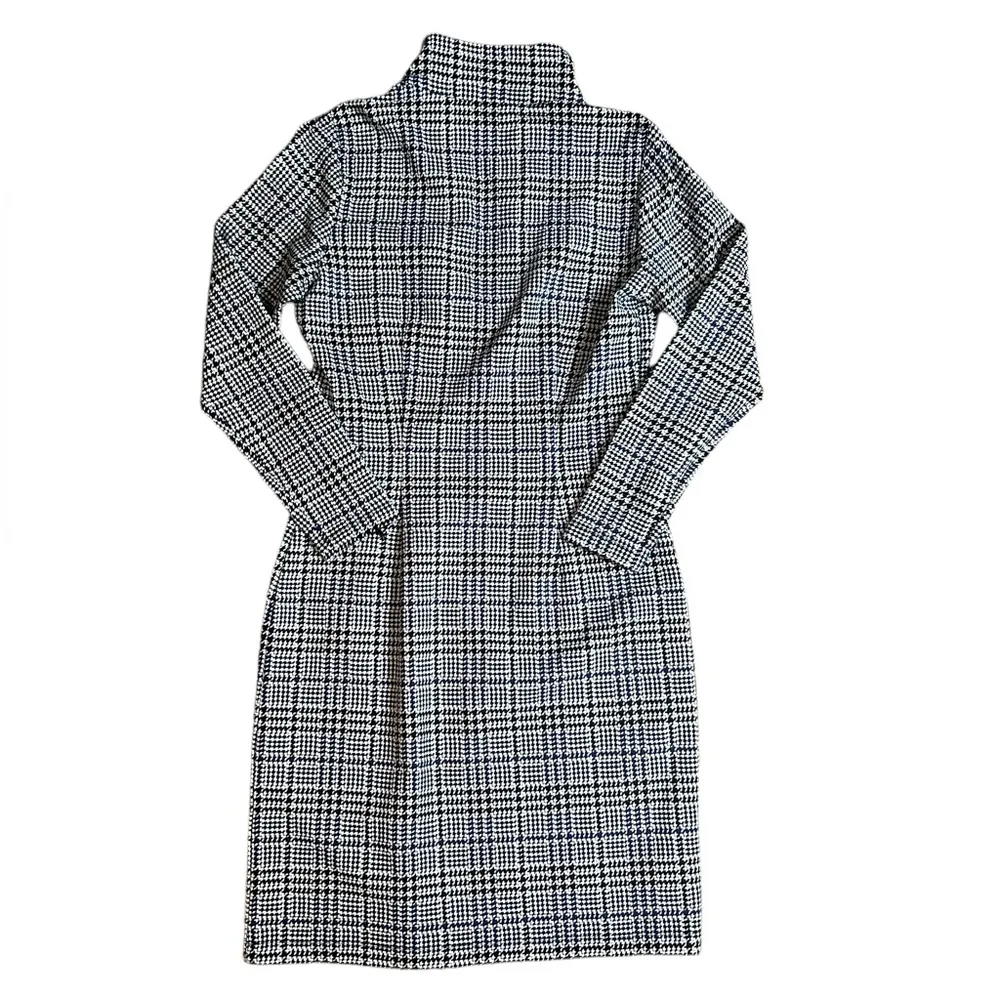 J. McLaughlin  Bedford Aspen Glenn Plaid dress Cream Black Navy Size Small - Image 7