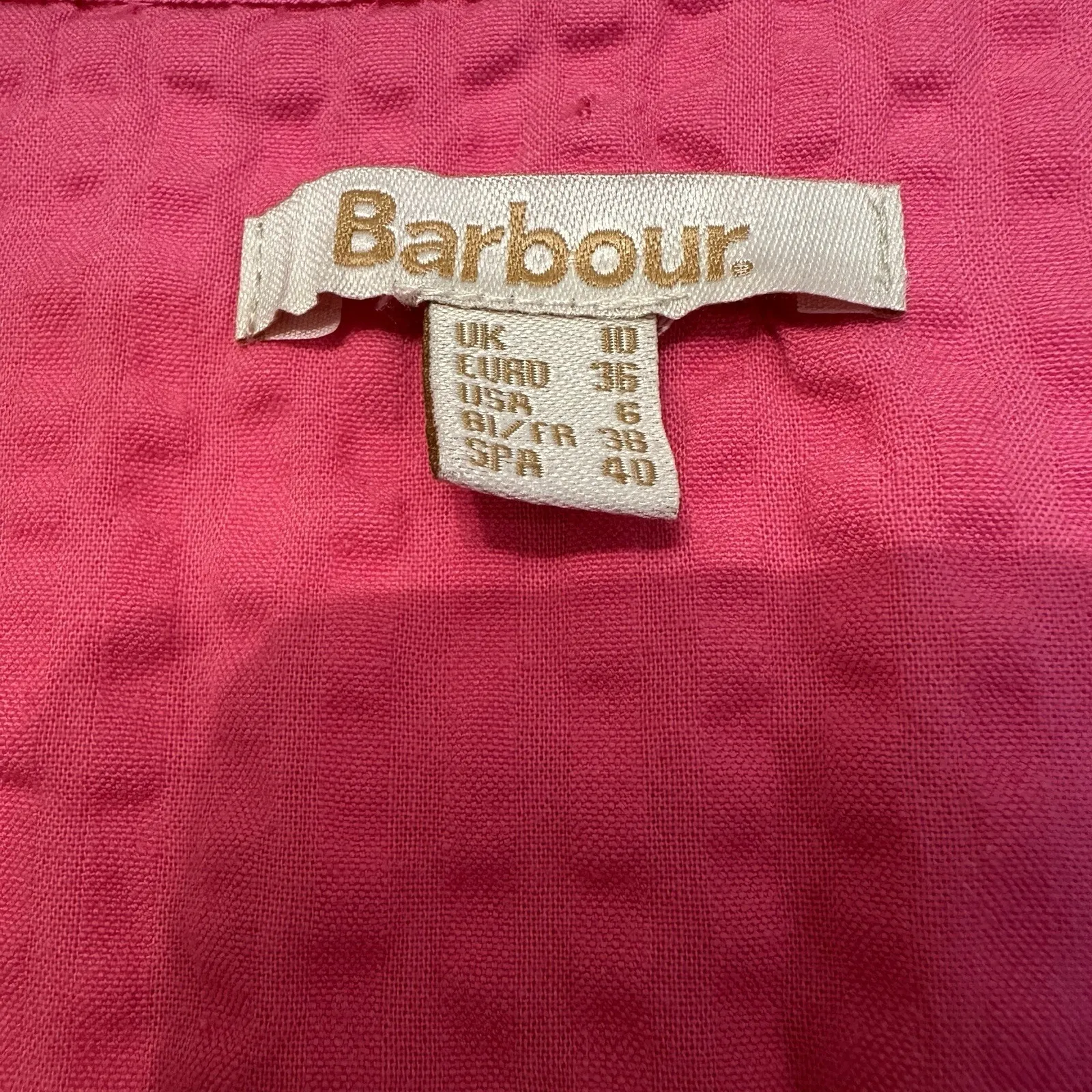 Barbour Women Size 6 Begonia Pink Sea Daisy‎ Dress Anthropologie Saks Nordstrom - Image 8