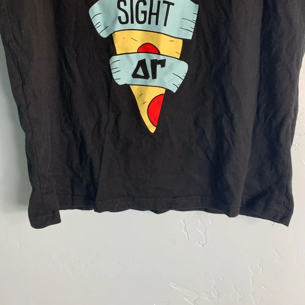 Delta Gamma DG Sorority Slices For Sight Black Tanktop size Medium - Image 4