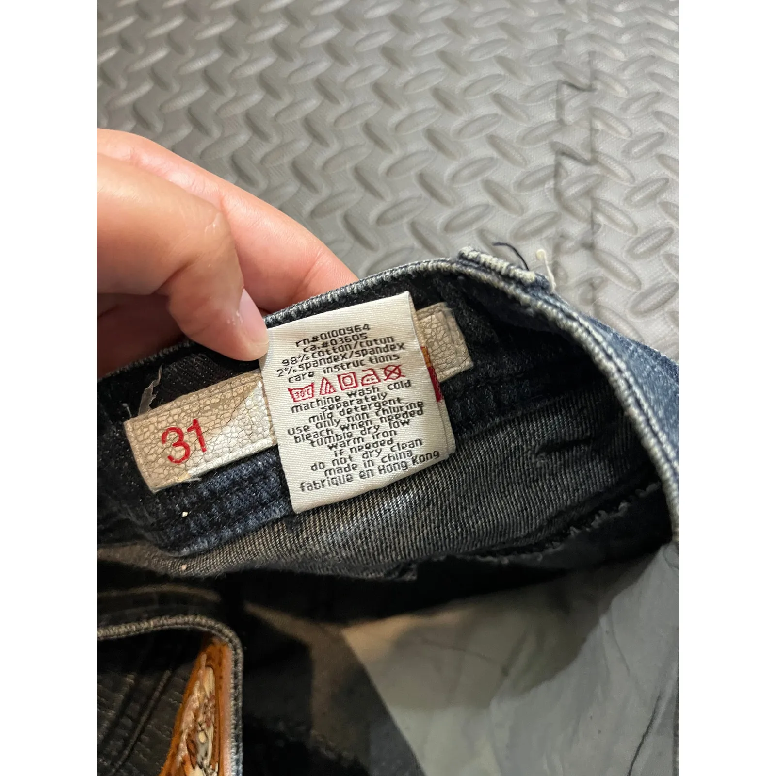 Vintage Akdmks‎ Jeans Women's 31 Embroidered Pocket Denim Bootcut Flare Y2K - Image 9