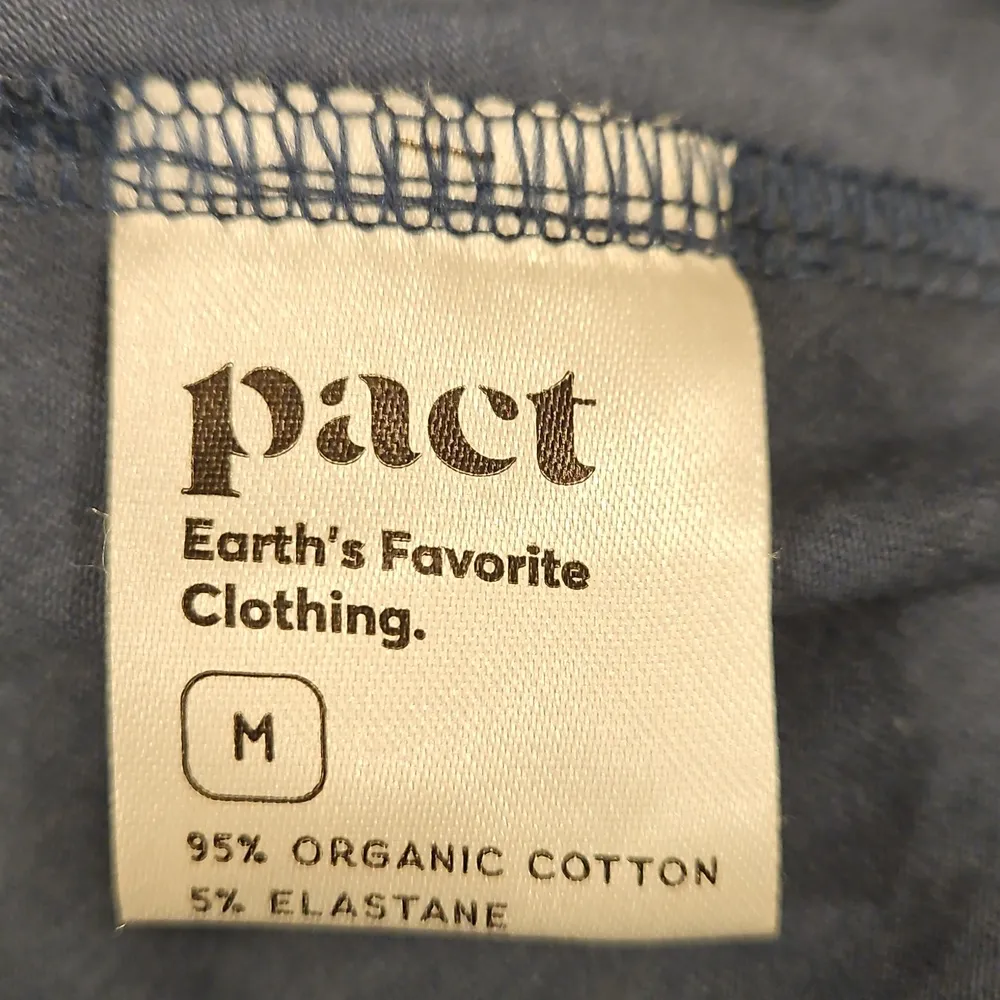 💕PACT💕 Fit & Flare Midi Dress ~ Looking Glass Floral Slate Blue Medium M NWOT - Image 13