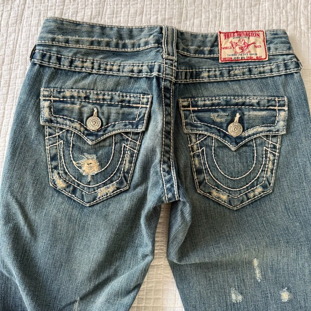 True Religion Distressed Flare Jeans 24 - Image 6