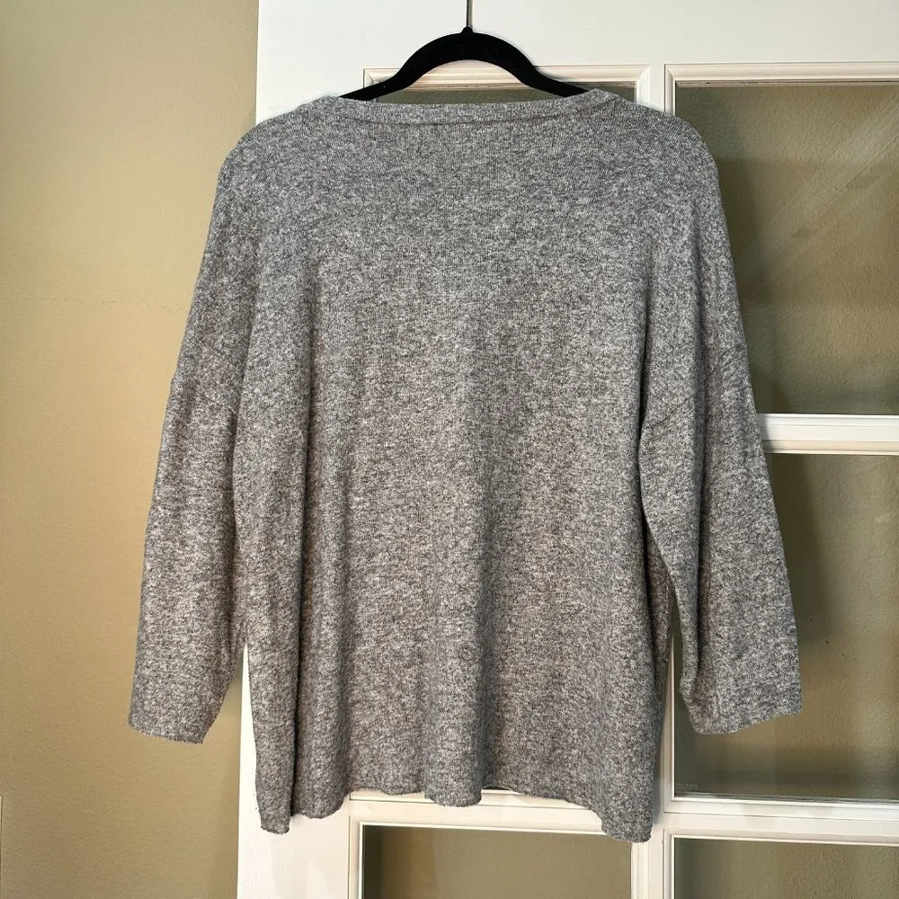 ZARA Pearl Embellished Sweat Shirt Style Sweater Top - size small - Image 4
