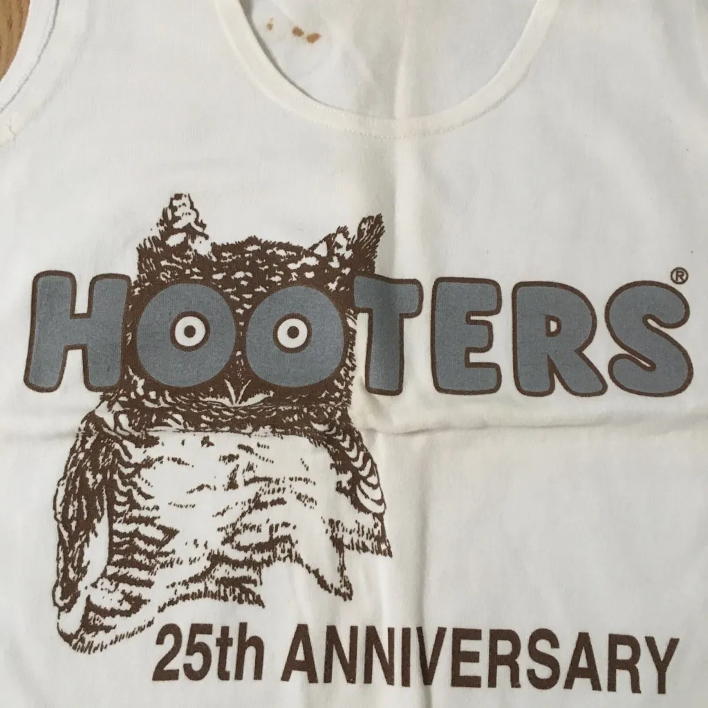 B43 Hooters Girl Worn Vintage 25th Anniversary Uniform Tank from Size Small - Image 3