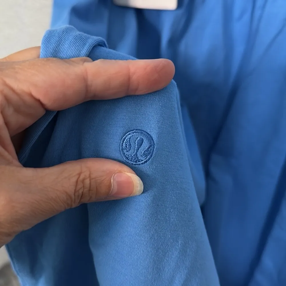 Lululemon Organic Cotton Cinched Waist Dress in pool party blue size XL - Image 7