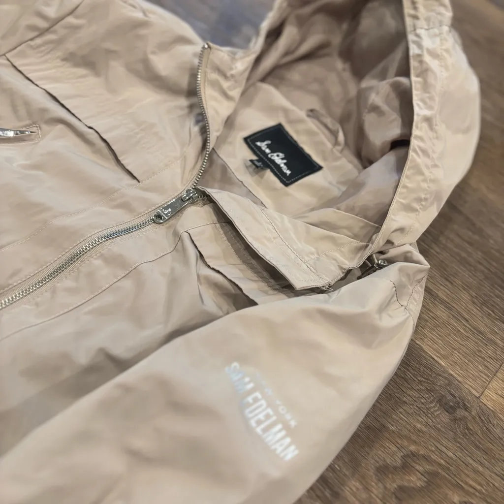 Sam Edelman Women’s Utility Lightweight Hooded Jacket – Tan – Size Large - Image 2