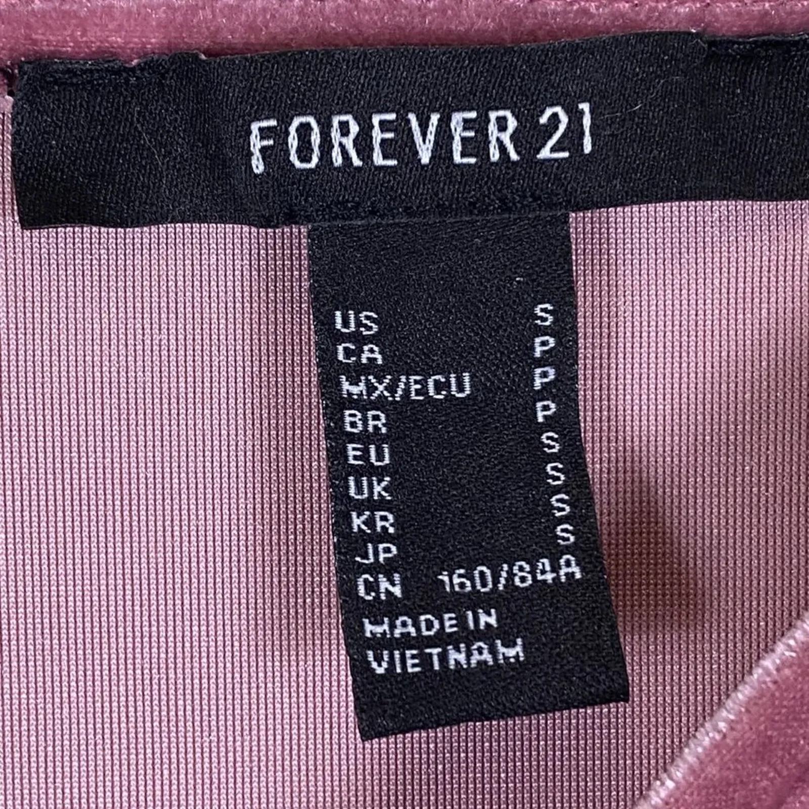 Forever 21 Bodysuit Womens S Pink Velvet Sleeveless Scoop Neck Bimbocore Y2K - Image 4