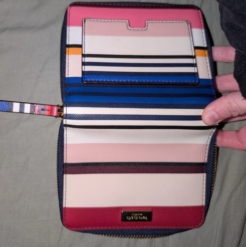 NWOTS Kate Spade Multicolored Striped Zipper Wallet - Image 4