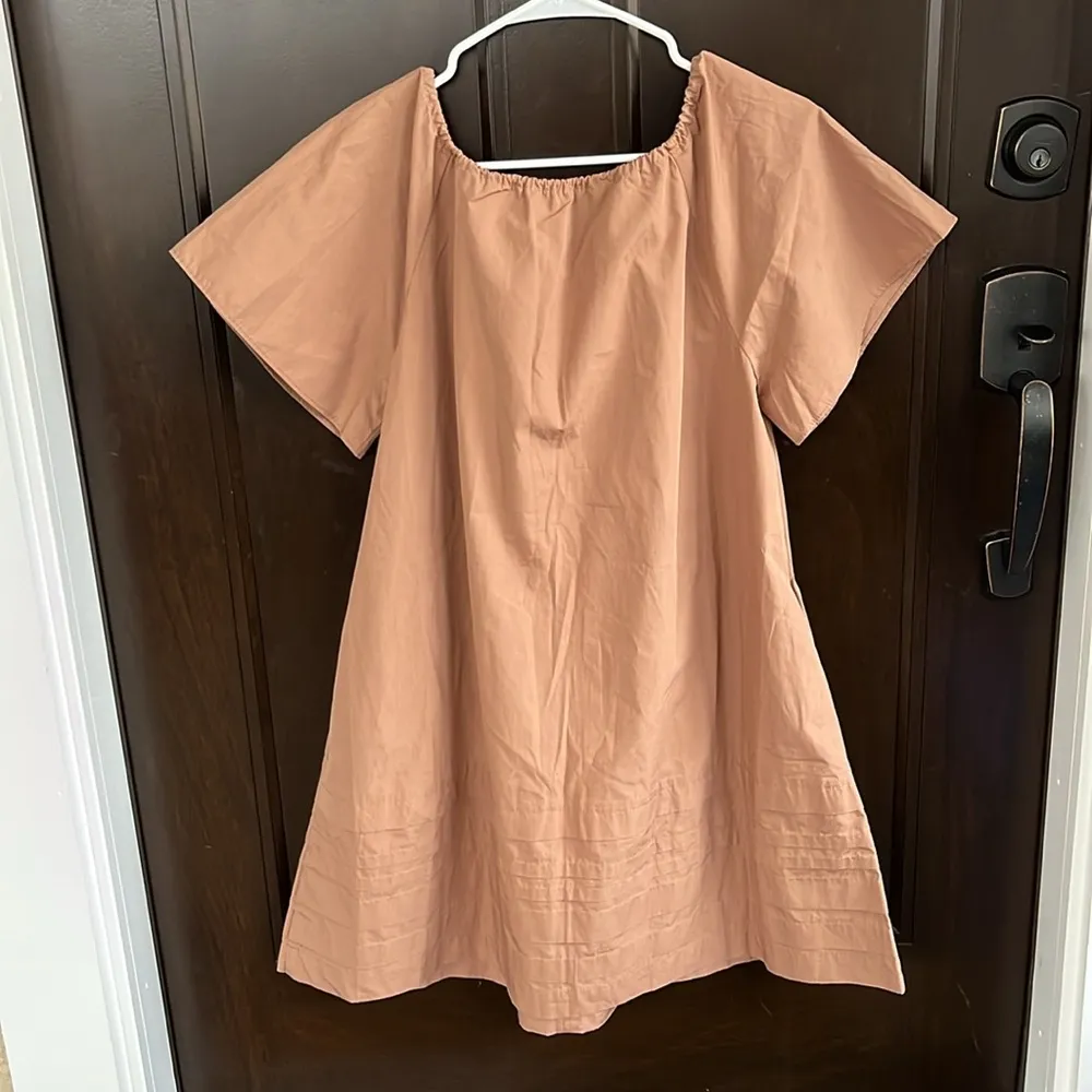 NWT Madewell Poplin Flutter Sleeve Pintuck Dress Size Small - Image 13
