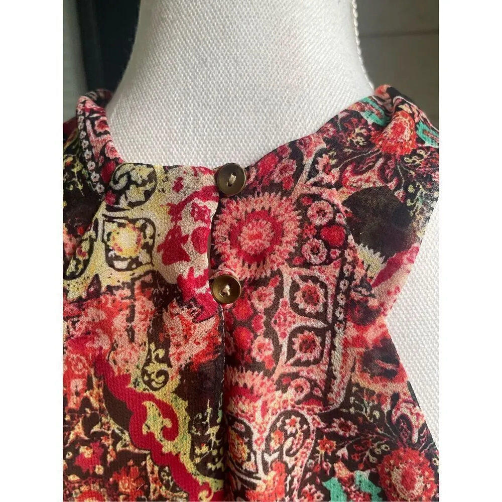 NWT WAYF Women’s Halterneck Dress in Marakesh Print with Keyhole back - Image 9