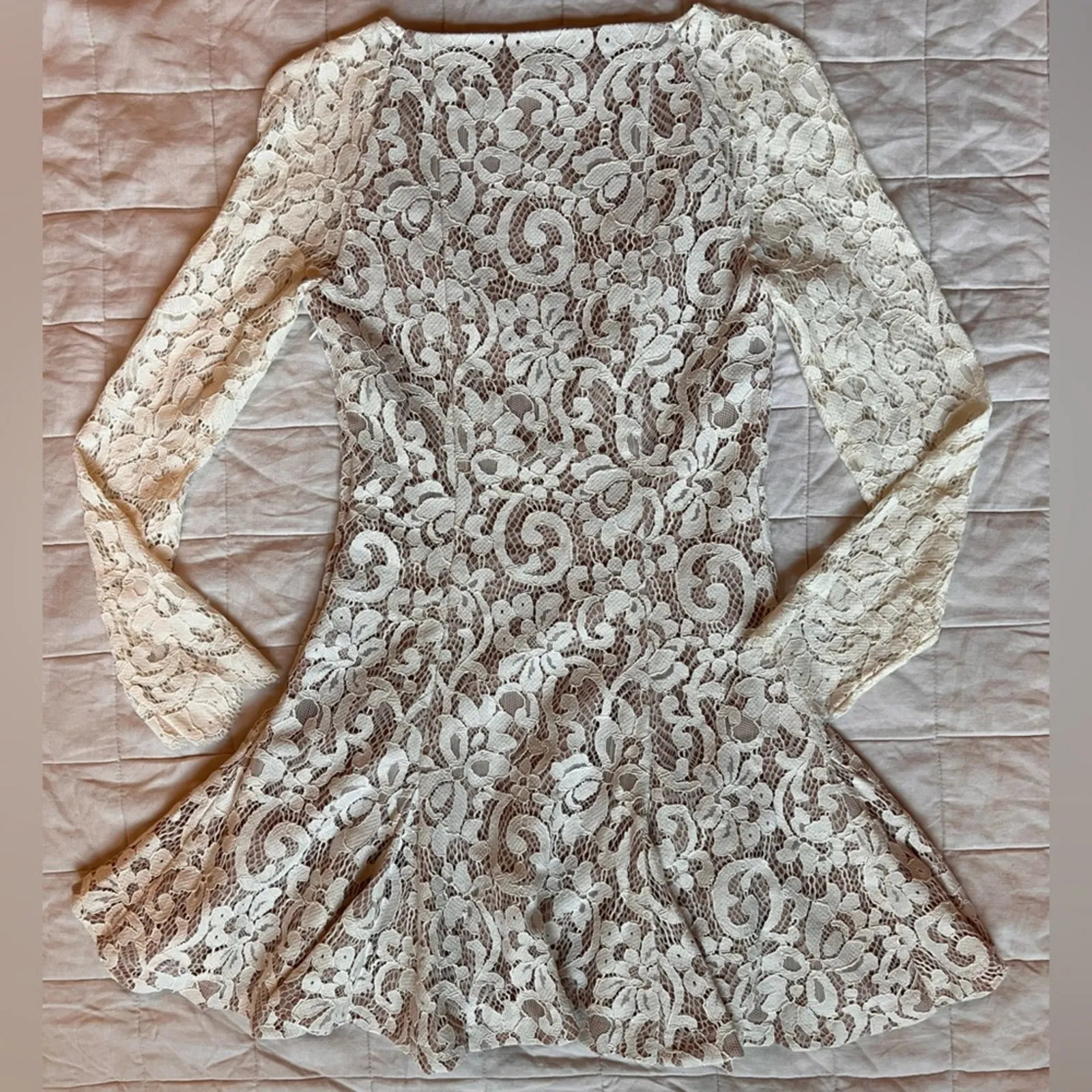 NWT Revolve X Style Stalker Romantic White Lace "Love Bomb" Mini Dress - Medium - Image 12