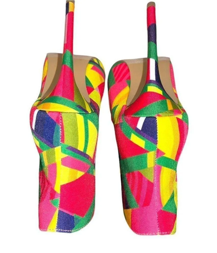 Liliana geo pattern awesome booties! Open toe . New - Image 7