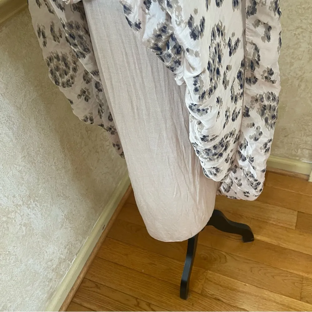 Elena Baldi Women Silk Blend Tiered Midi Dress Pastel Pink Size S Made In Italy - Image 7