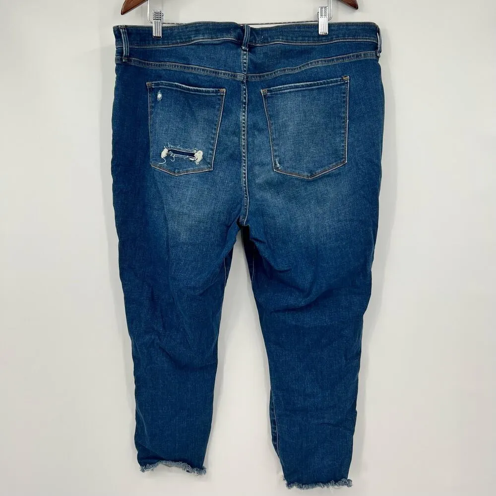 Abercrombie & Fitch the super skinny ankle high rise curve love button fly 22 S - Image 5