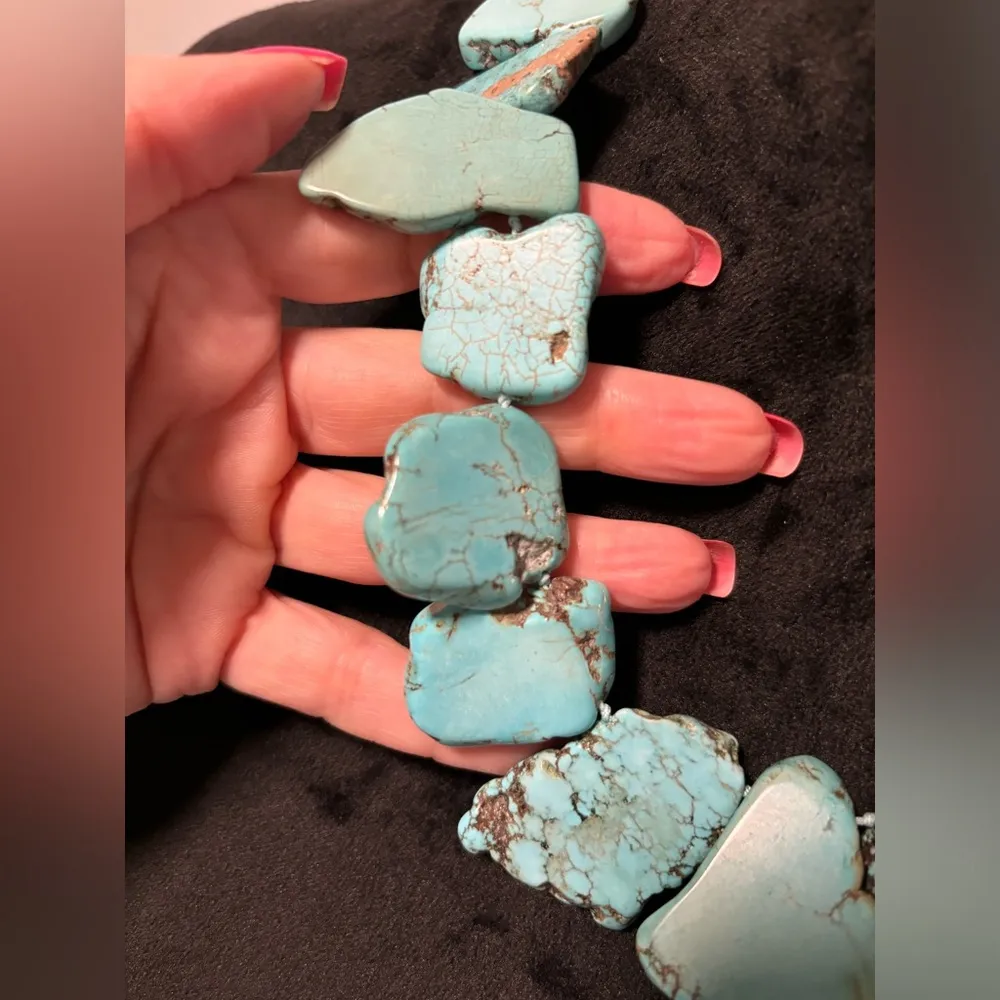 Erica Lyons Gorgeous Stone Slab Statement Necklace - Image 7