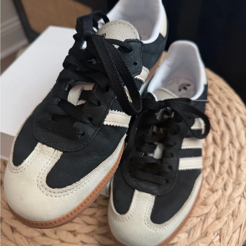 Adidas Samba Black and Cream Sambas - Image 3