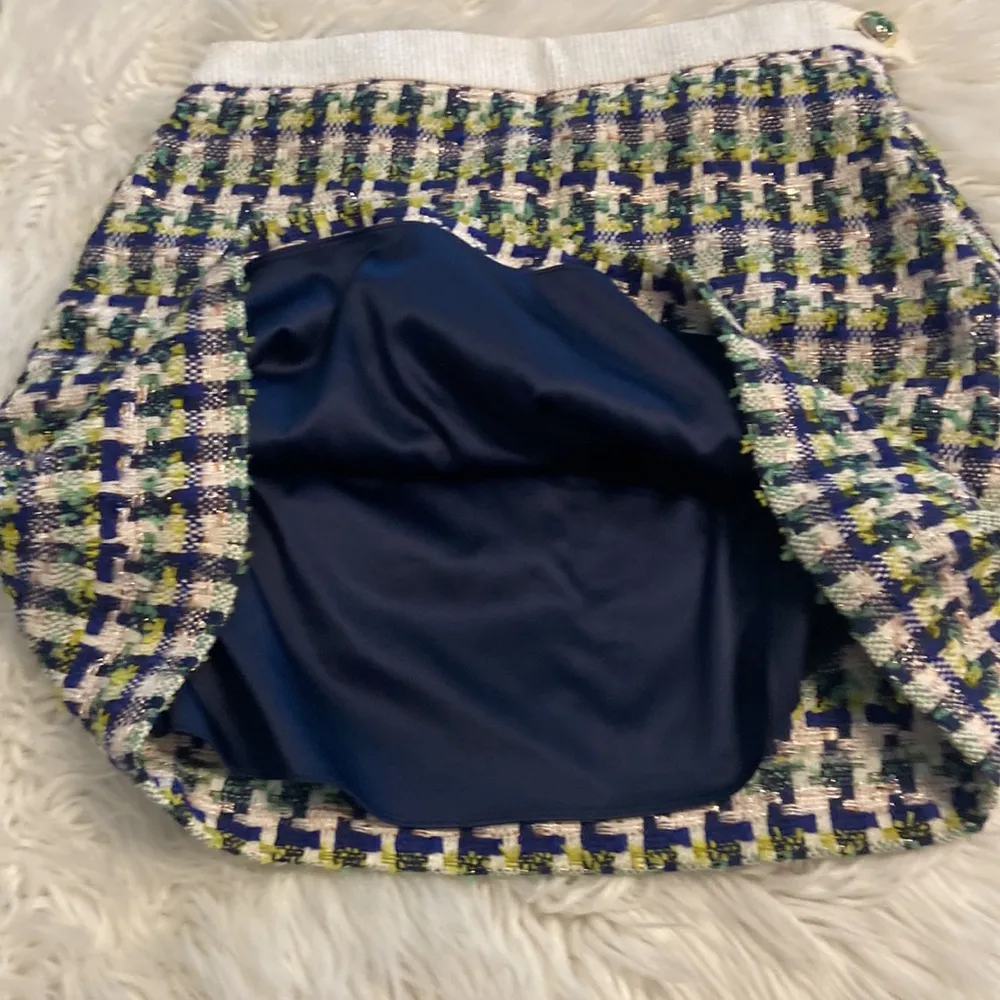 Kate Spade Blue and White A-Line Mini Skirt size 6 excellent condition waist 30” - Image 4