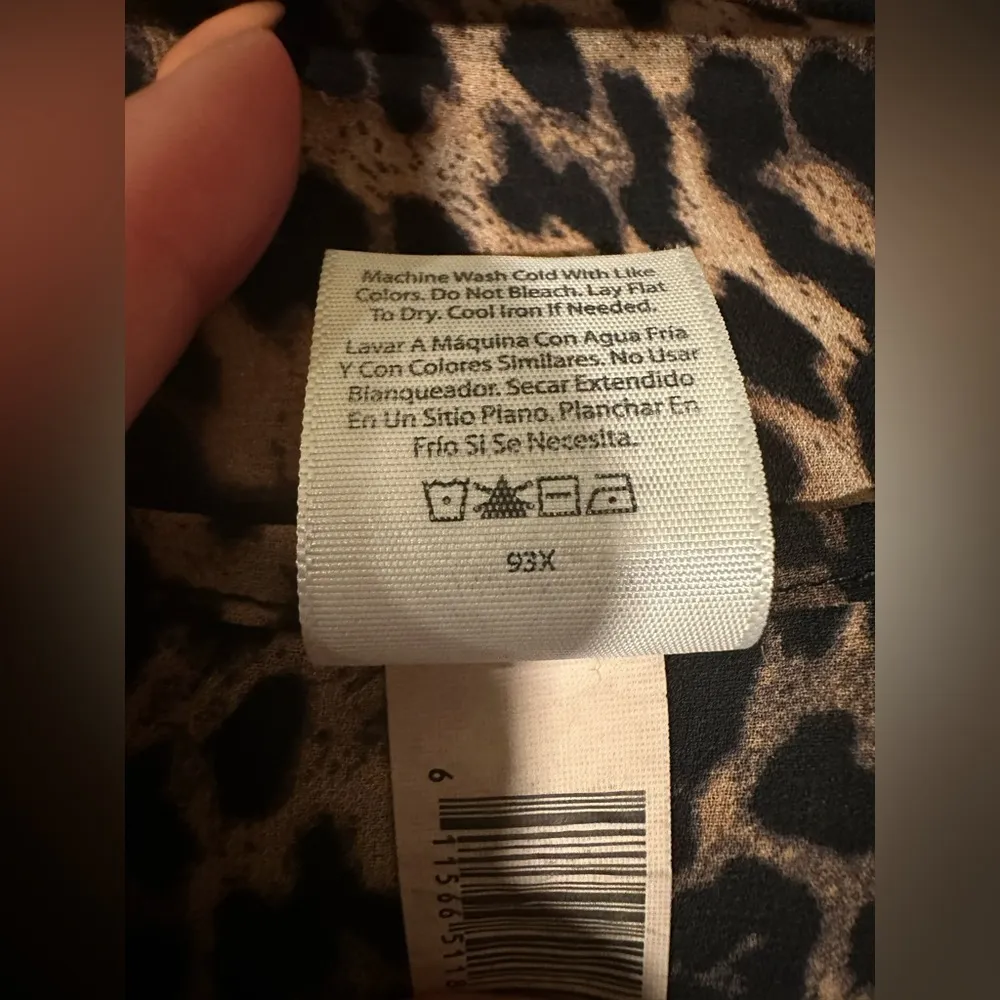 EUC ANIMAL PRINT COVERUP OPEN FRONT MAXI LEIGHT SIZE LARGE Brown - Image 7