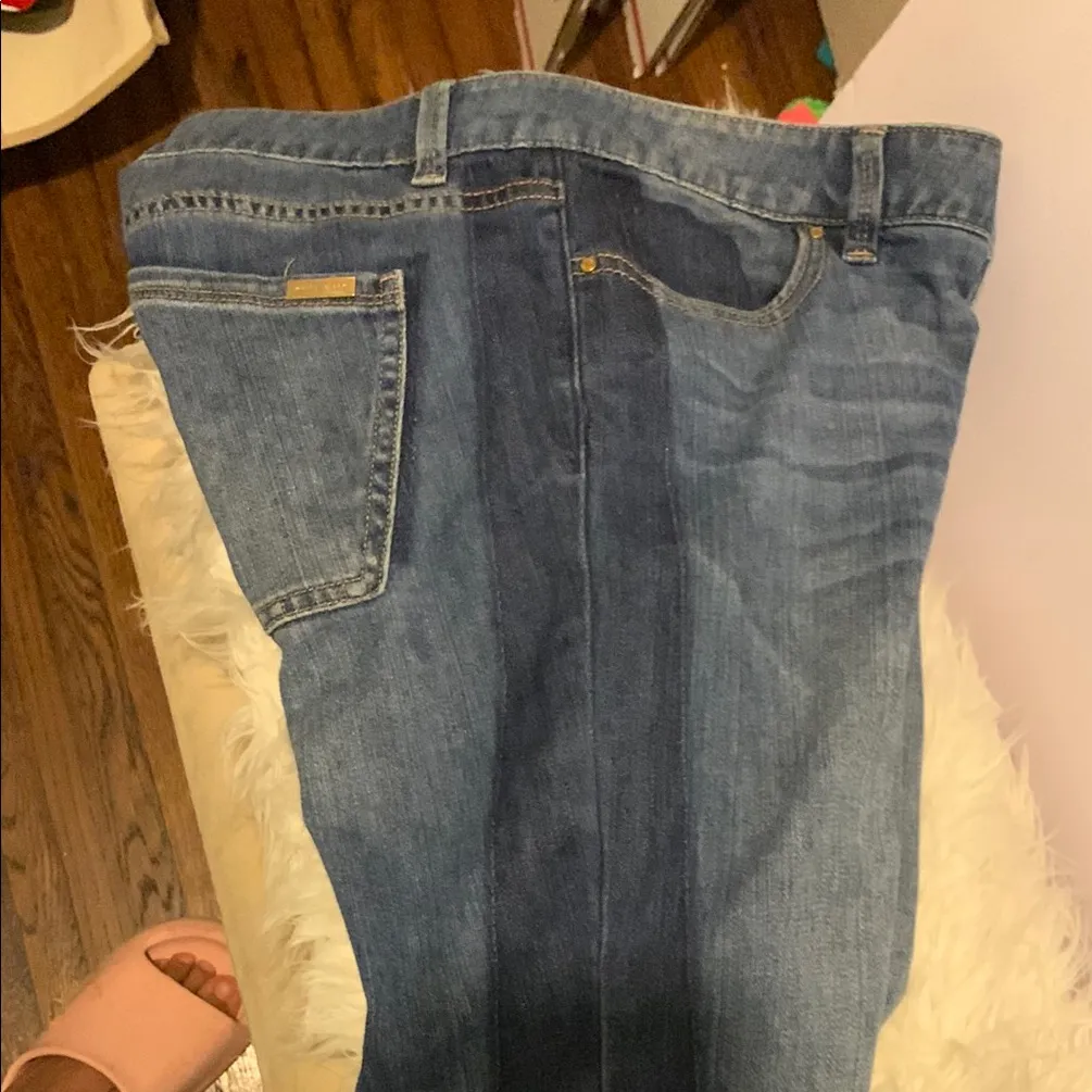 Blue‎ Ankle Cropped Jeans with Rolled Hems Blue Size 6 - Image 7