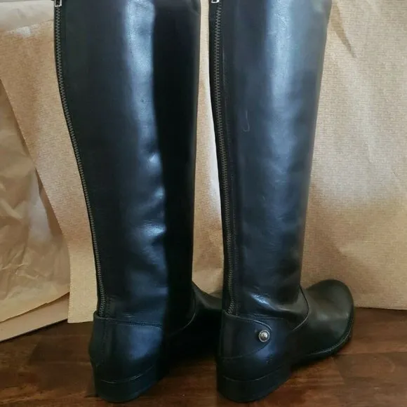 NEW Frye‎ Melissa Button Back Zip Leather Boots - Image 10
