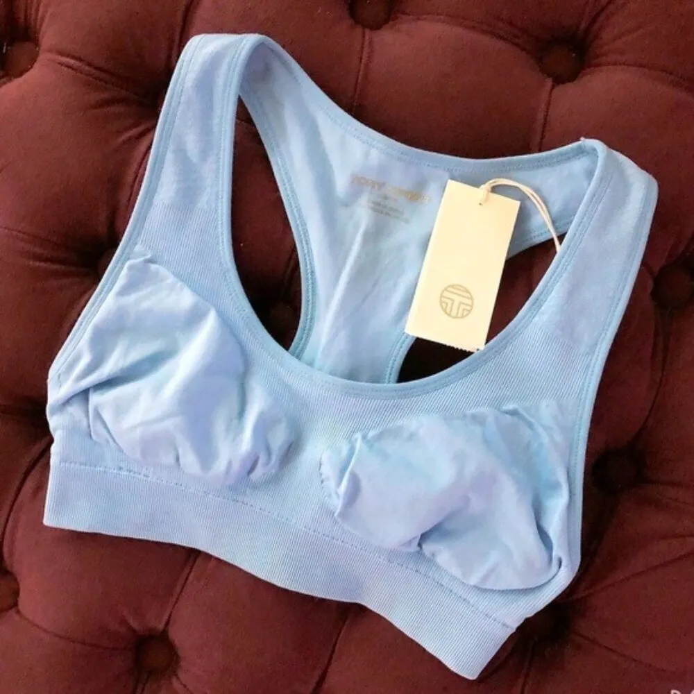 Tory Sport Racerback Seamless Sports Bra, Ace Blue Size XS New with Tag - Image 2