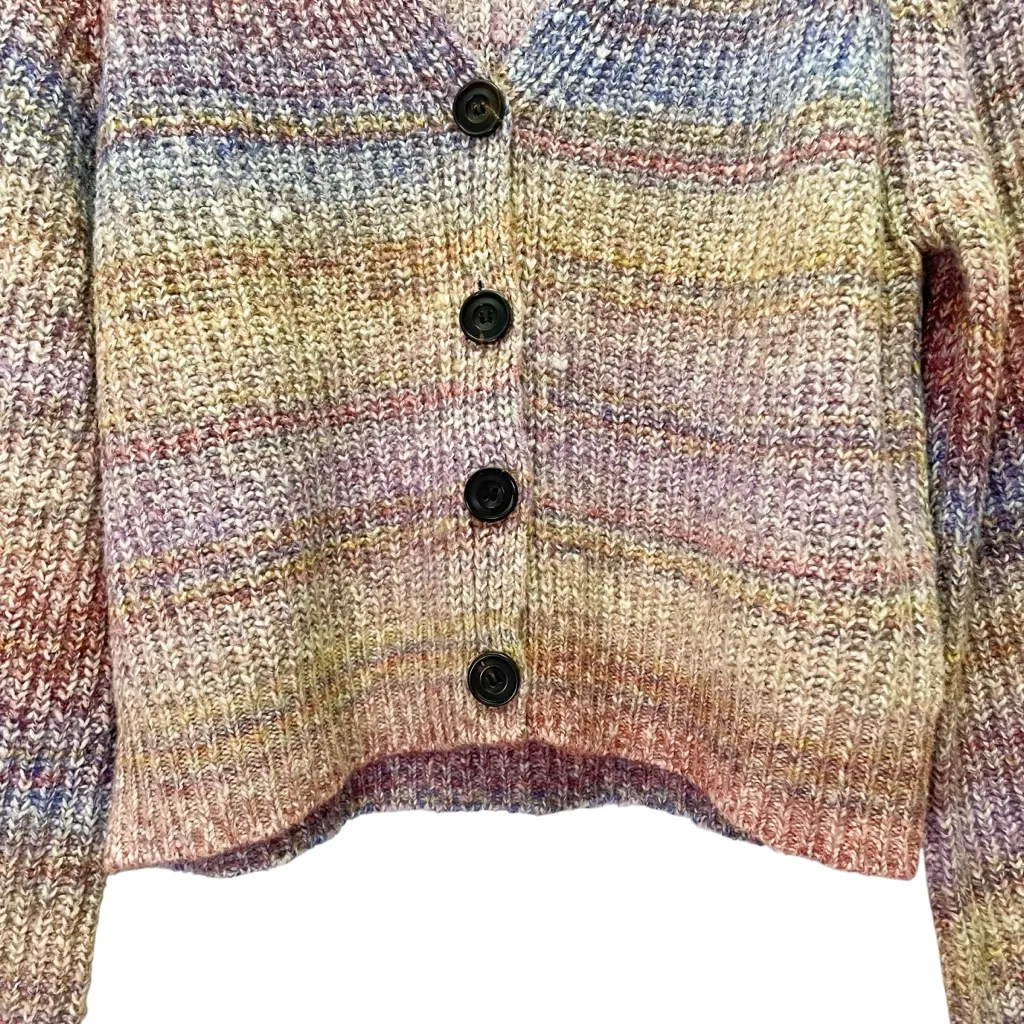 Rails Josie Space Dye Cardigan Amethyst Multi Knit Button Front Size Small - Image 8